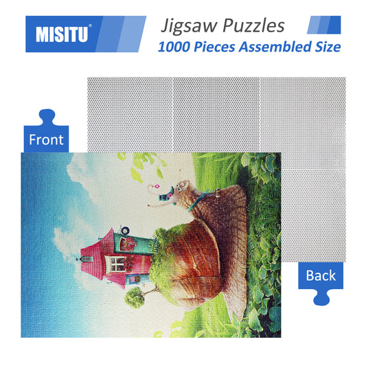 MISITU Jigsaw Puzzles 1000 Pieces - Snail House - Cartoon Puzzles 28 x 20 Inches