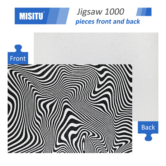 Difficult Jigsaw Puzzles 1000 Pieces Abstract Black and White Pattern Puzzles Challenge for Adults