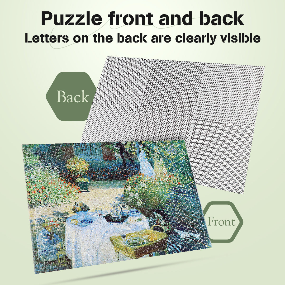 Mini Jigsaw Puzzles 1000 Pieces Monet Oil Painting Puzzle - The Lunch - Puzzle Decor 38x26cm