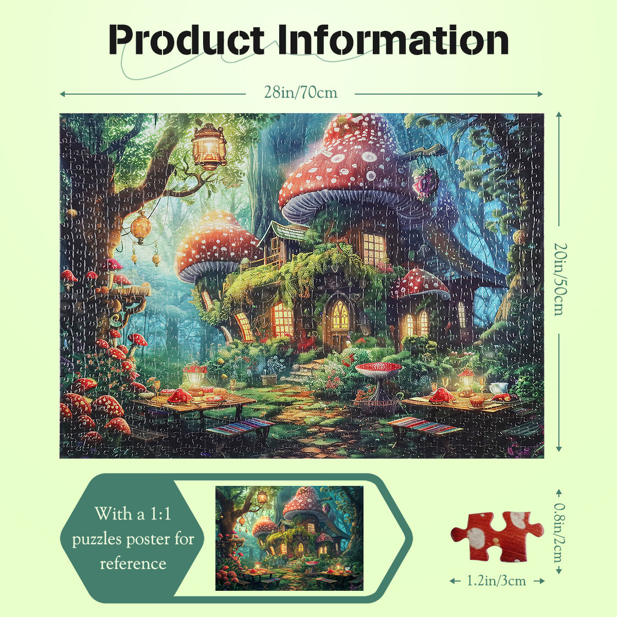 Fantasy Forest Puzzles 1000 Pieces Jigsaw Puzzles Challenge for Adults Home Decoration