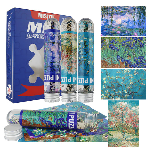 Jigsaw Puzzles Mini Size 4 Pack 150 Pieces Puzzles -Oil Painting Sereis2 - for Adult 6 x 4 Inches