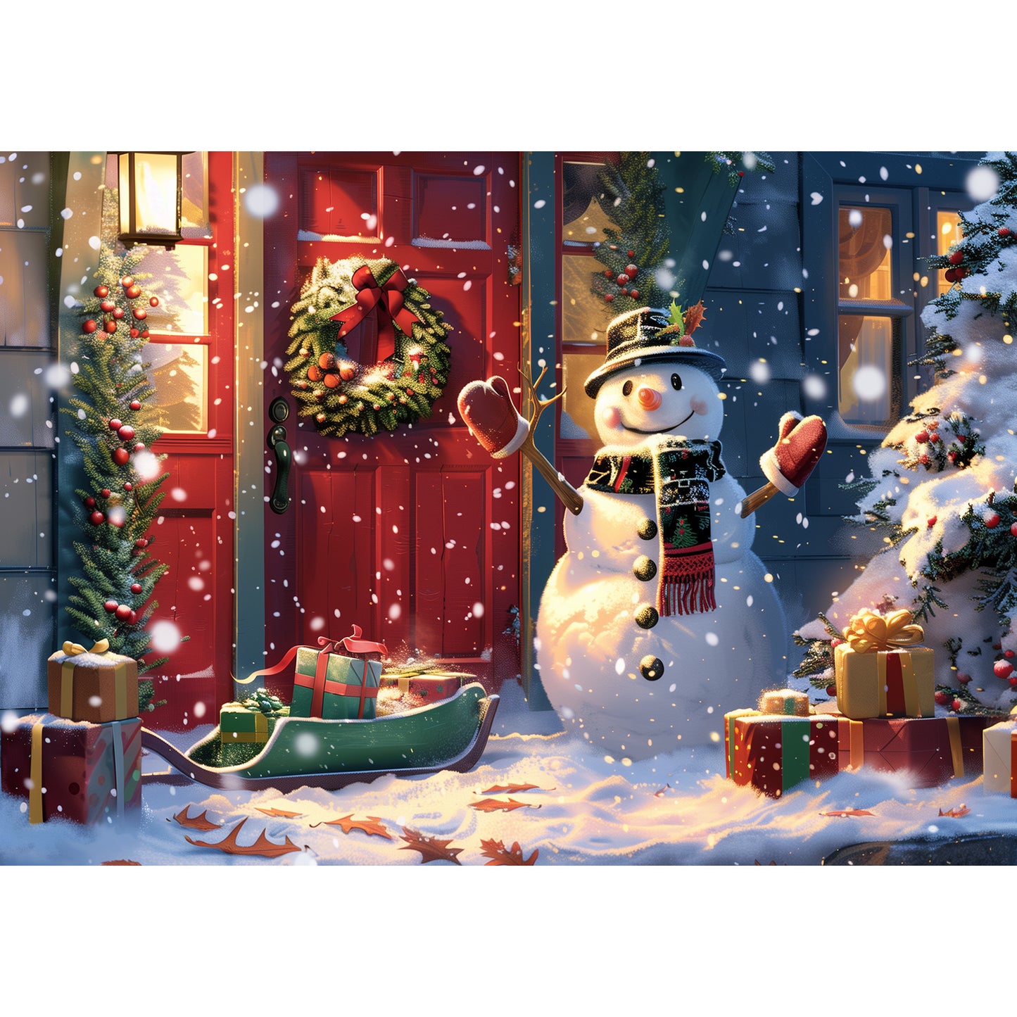 MISITU Jigsaw Puzzles 100 Pieces for Christmas - Snowman