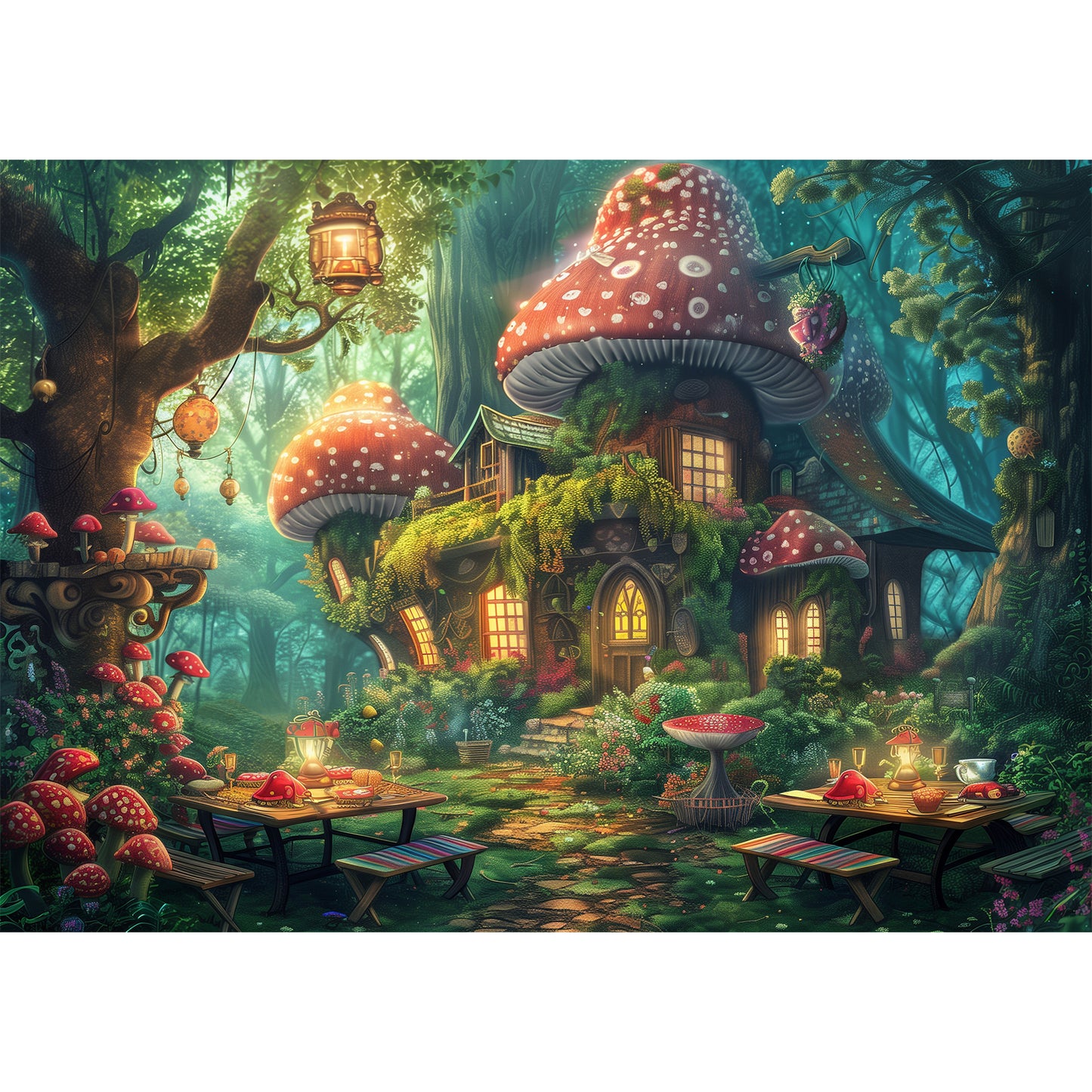 Fantasy Forest Puzzles 1000 Pieces Jigsaw Puzzles Challenge for Adults Home Decoration