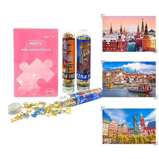 Mini Size 3 Pack 150 Pieces Puzzles Moscow Landmarks for Adult 6 x 4 Inches